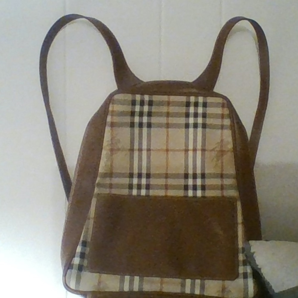 Vintage Leather Burberry Backpack